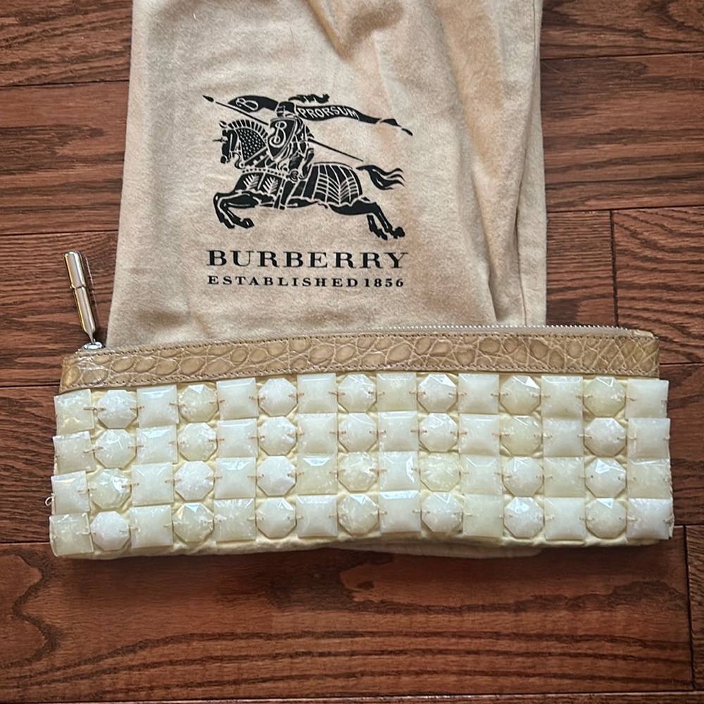 Burberry embellished clutch handbag
